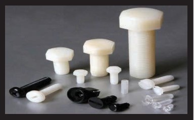 Nylon Bolts and Nuts – Plastic Nylon 6.6 Fasteners for Chemical Resistance and Insulation – Fully Threaded Bolts, Hex Nuts, M3-M12 Sizes, Natural White Color for Electrical, Marine and Food Applications